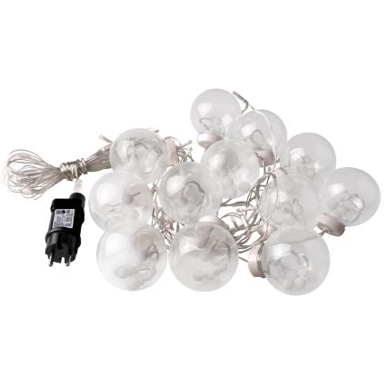 Cortina de Navidad LED WISH BALLS 108xLED/8 funciones 4,5 m blanco cálido