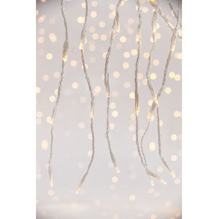 Cortina LED de Navidad para exterior CURTAIN 360xLED/3,6W/230V 2x2 m IP44 blanco cálido
