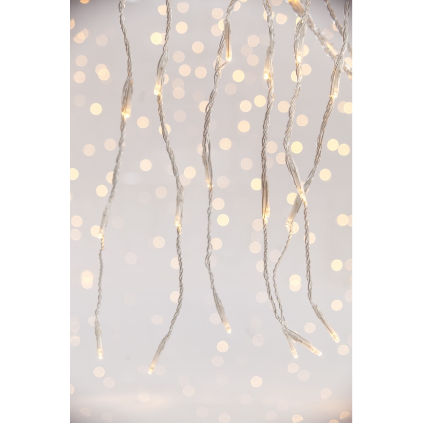 Cortina LED de Navidad para exterior CURTAIN 360xLED/3,6W/230V 2x2 m IP44 blanco cálido
