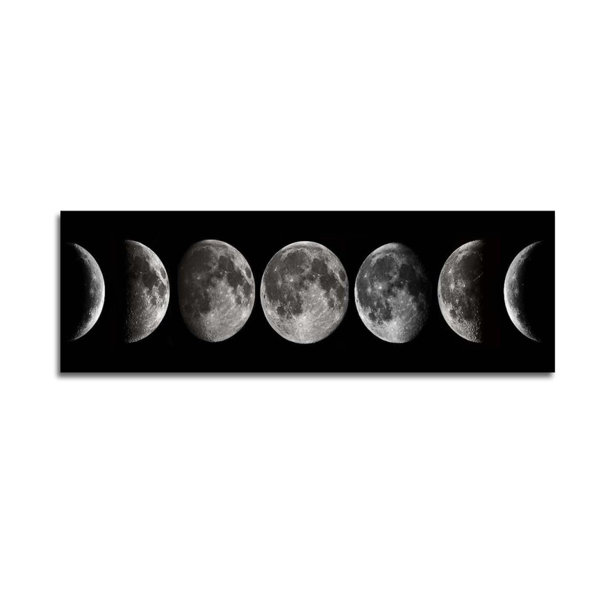 Cuadro mural sobre lienzo 50x120 cm fases de la luna