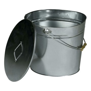 Cubo para cenizas con tapa 24 l cromo brillante