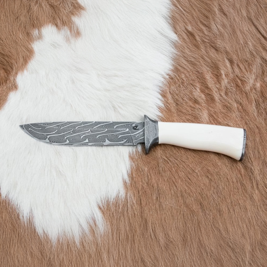 Cuchillo exclusivo de Damasco 15 cm Colmillo de mamut