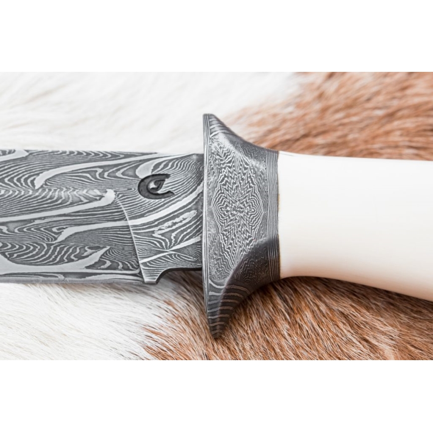 Cuchillo exclusivo de Damasco 15 cm Colmillo de mamut