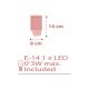 Dalber 41005S - LED Lámpara con enchufe DOTS 1xE14/0,3W/230V