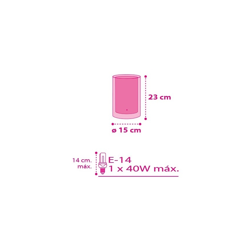 Dalber 41181 - Lámpara de mesa CUORE 1xE14/40W/230V