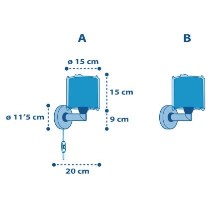 Dalber 41349 - Aplique infantil PLANETS 1xE27/60W/230V