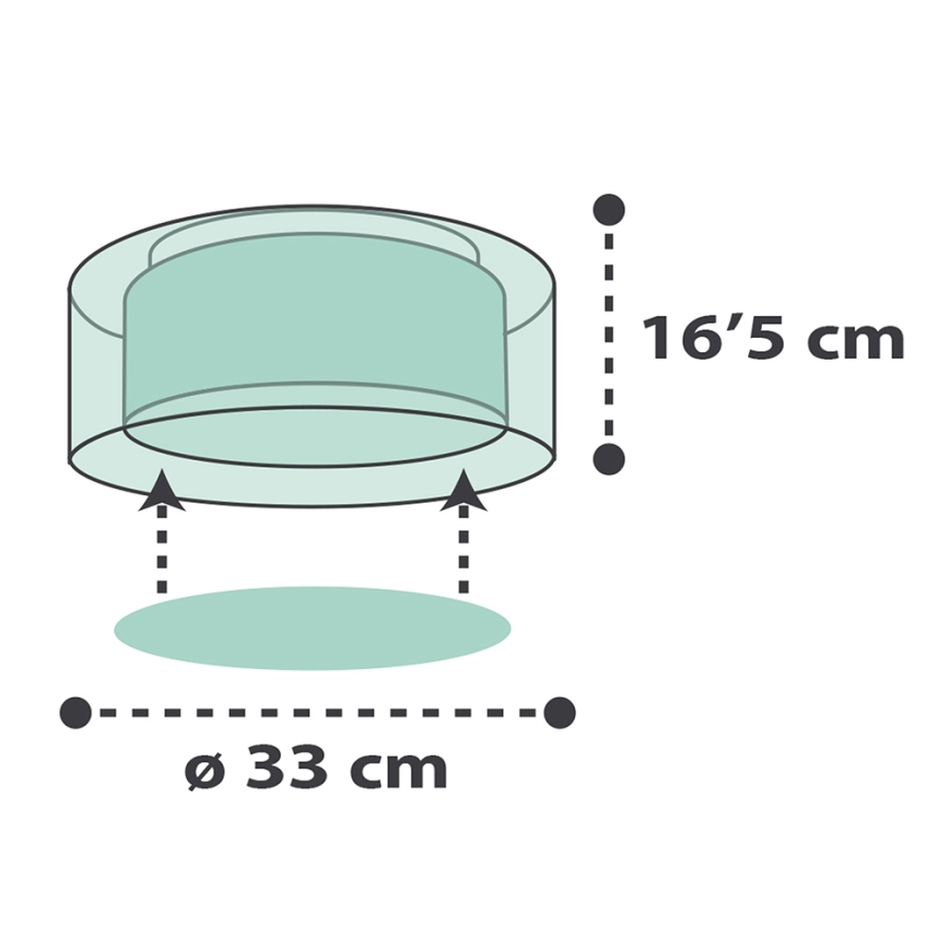 Dalber 41416H - Plafón infantil CLOUDS 2xE27/60W/230V verde