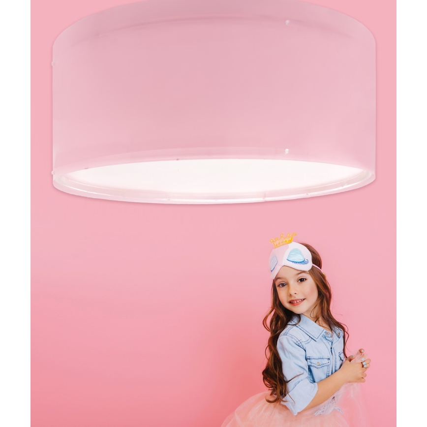 Dalber 42006S - Plafón infantil COLOR LIGHT 2xE27/15W/230V rosa