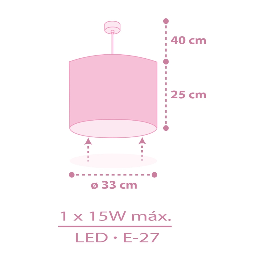 Dalber 42492 - Lámpara colgante infantil FAIRY DREAMS 1xE27/15W/230V