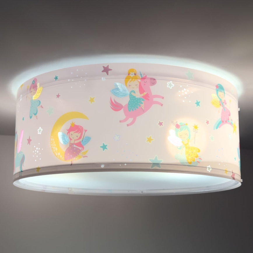 Dalber 42496 - Plafón infantil FAIRY DREAMS 2xE27/15W/230V