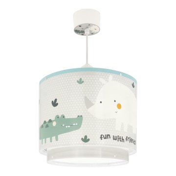 Dalber 60622 - Lámpara colgante infantil RHICO AND CROCO 1xE27/15W/230V