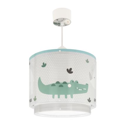 Dalber 60622 - Lámpara colgante infantil RHICO AND CROCO 1xE27/15W/230V