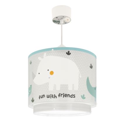 Dalber 60622 - Lámpara colgante infantil RHICO AND CROCO 1xE27/15W/230V