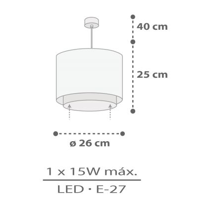 Dalber 60622 - Lámpara colgante infantil RHICO AND CROCO 1xE27/15W/230V
