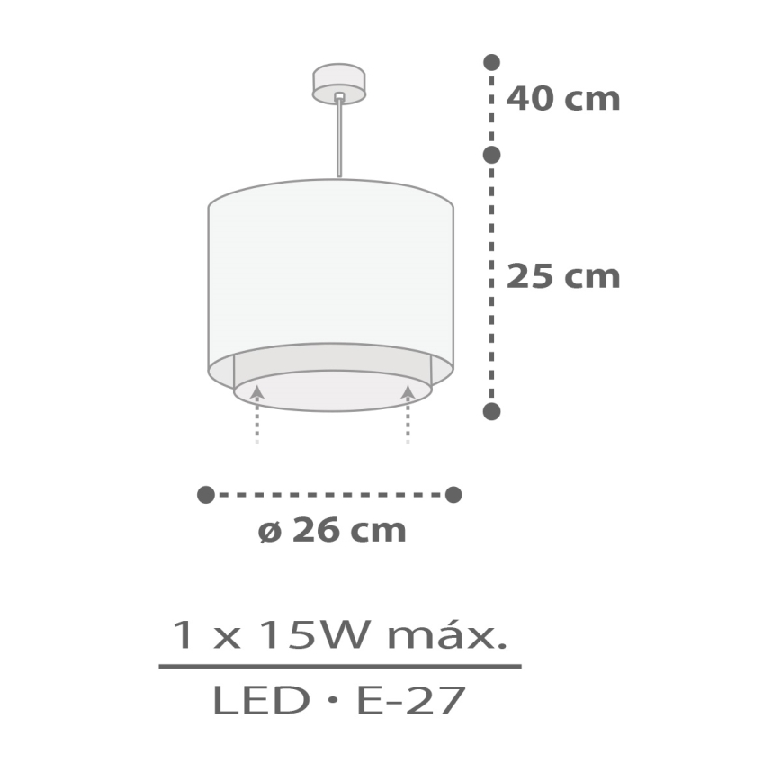 Dalber 60622 - Lámpara colgante infantil RHICO AND CROCO 1xE27/15W/230V