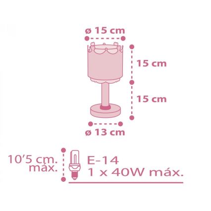Dalber 61101 - Lámpara infantil LITTLE QUEEN 1xE14/40W/230V