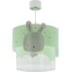 Dalber 61152H - Lámpara de araña infantil BUNNY 1xE27/60W/230V verde