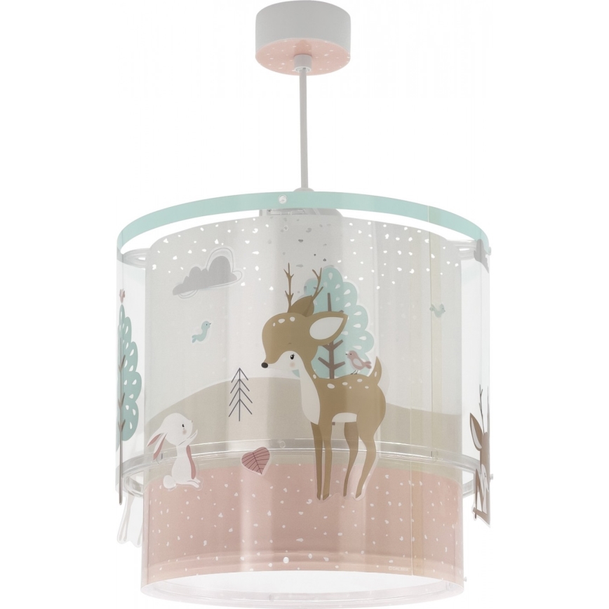 Dalber 61272 - Lámpara de araña infantil LOVING DEER 1xE27/60W/230V
