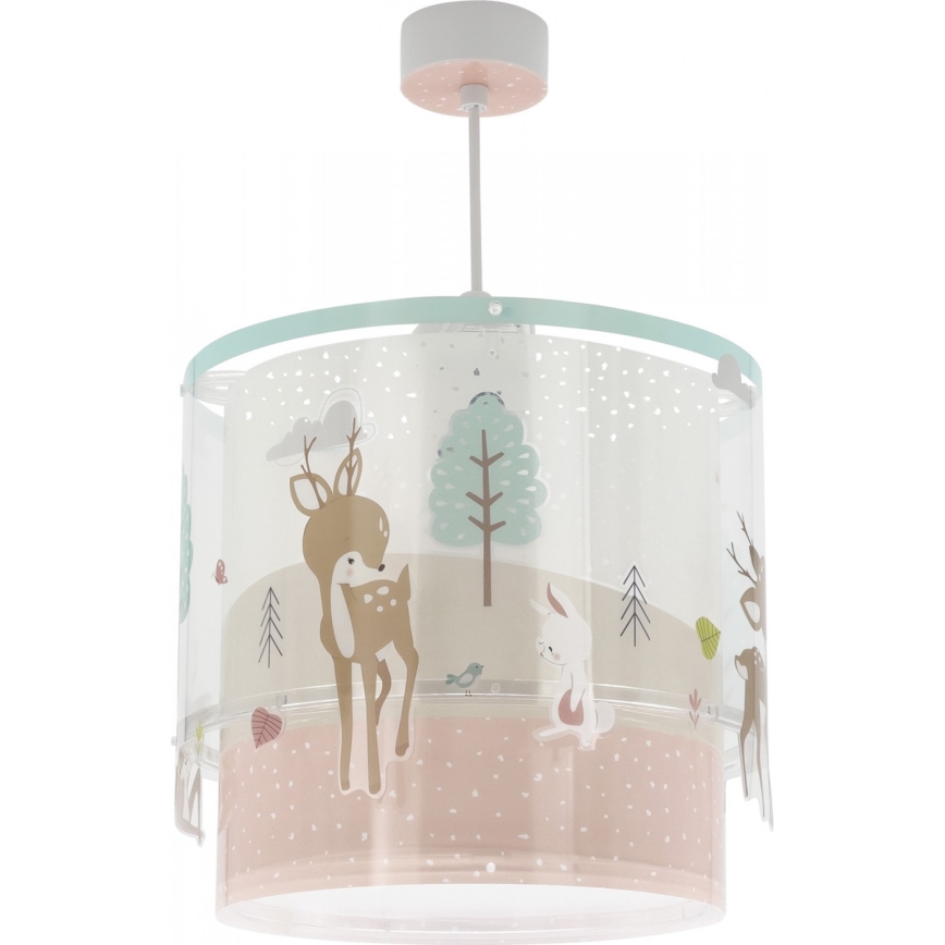 Dalber 61272 - Lámpara de araña infantil LOVING DEER 1xE27/60W/230V