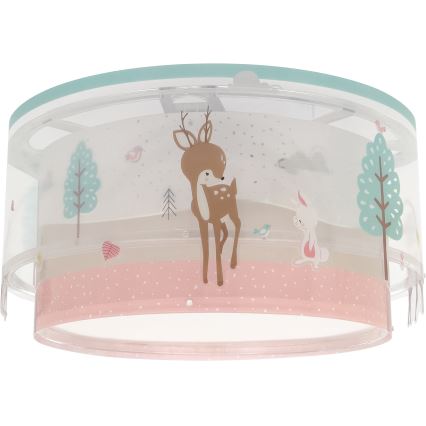 Dalber 61276 - Plafón infantil LOVING DEER 2xE27/15W/230V