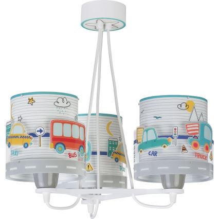 Dalber 61687 - Lámpara colgante infantil BABY TRAVEL 3xE27/60W/230V