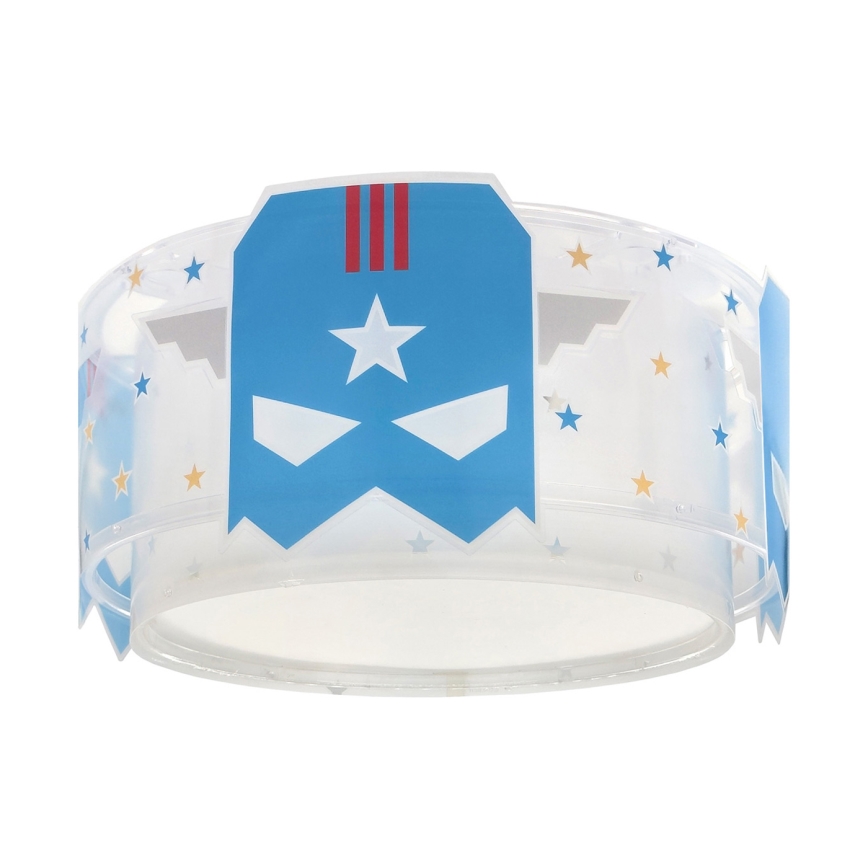 Dalber 61816 - Plafón infantil AZUL HERO 2xE27/15W/230V