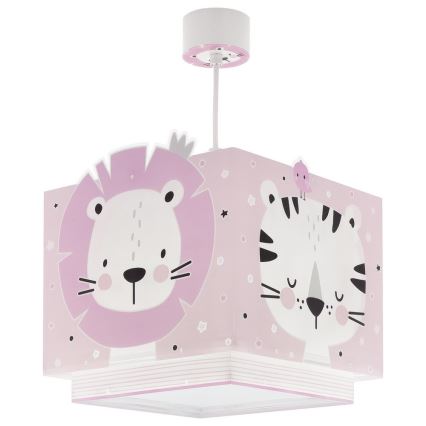 Dalber 63112S - Lámpara de araña infantil JUNGLE 1xE27/15W/230V rosa
