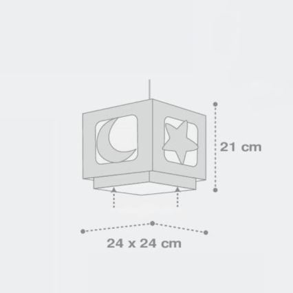 Dalber 63232E - Lámpara colgante infantil MOON LIGHT 1xE27/60W/230V