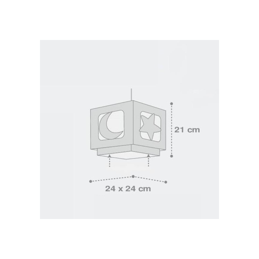 Dalber 63232E - Lámpara colgante infantil MOON LIGHT 1xE27/60W/230V