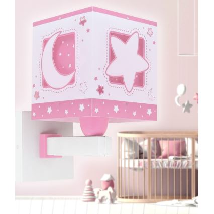 Dalber 63239S - Aplique infantil MOONLIGHT 1xE27/15W/230V rosa