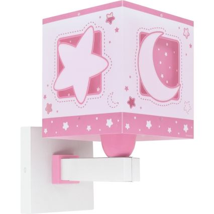 Dalber 63239S - Aplique infantil MOONLIGHT 1xE27/15W/230V rosa