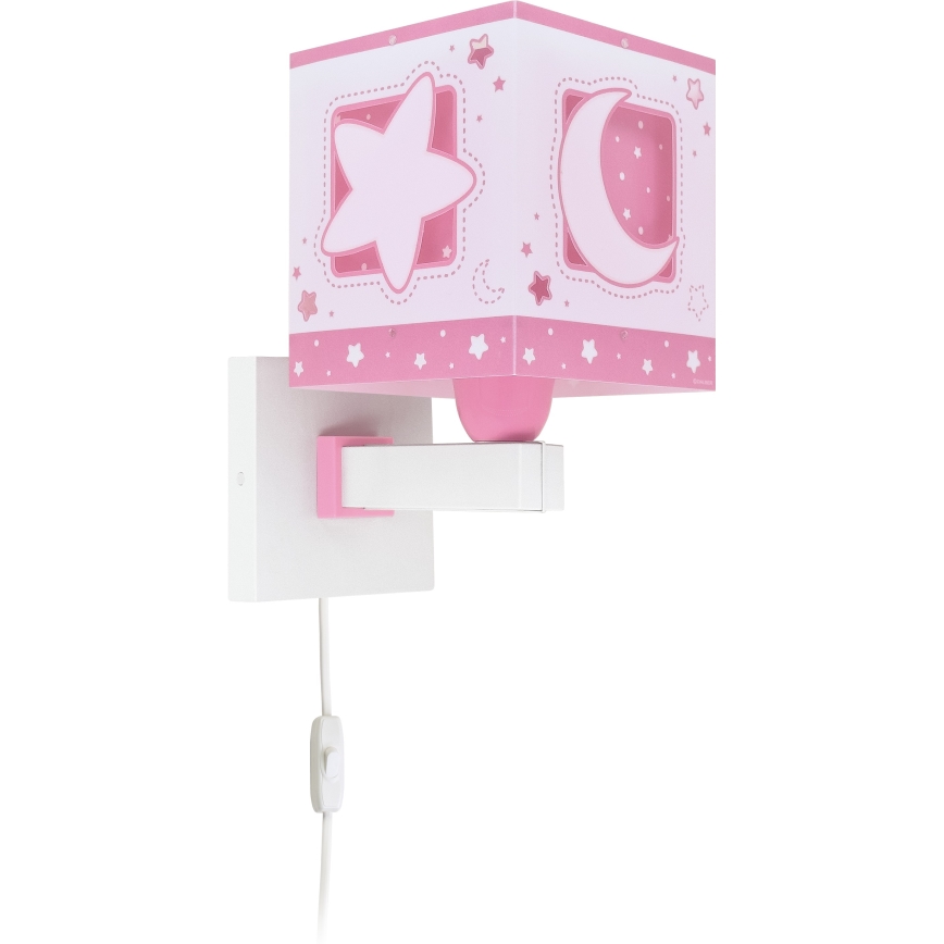 Dalber 63239S - Aplique infantil MOONLIGHT 1xE27/15W/230V rosa
