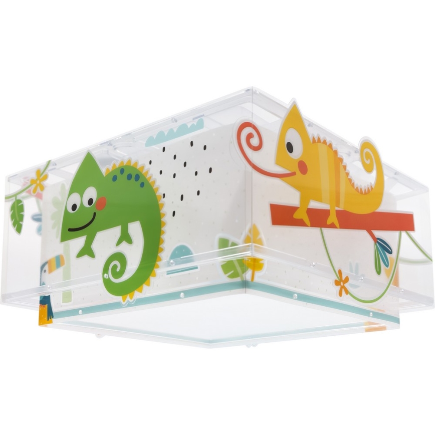 Dalber 63316 - Plafón infantil HAPPY JUNGLE 2xE27/15W/230V