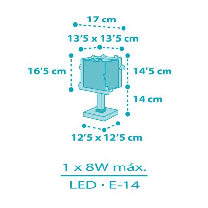 Dalber 63351 - Lámpara infantil ROCKET 1xE14/8W/230V