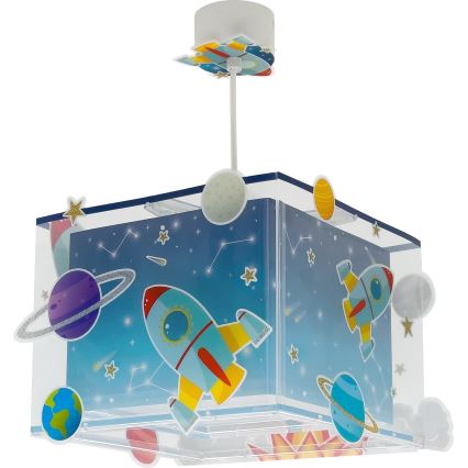 Dalber 63352 - Lámpara colgante infantil ROCKET 1xE27/15W/230V