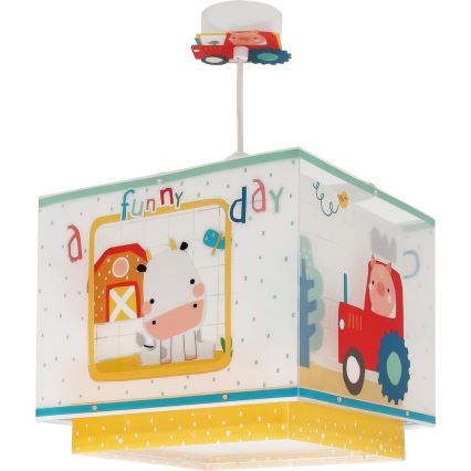 Dalber 63402 - Lámpara colgante infantil MY FARM 1xE27/15W/230V