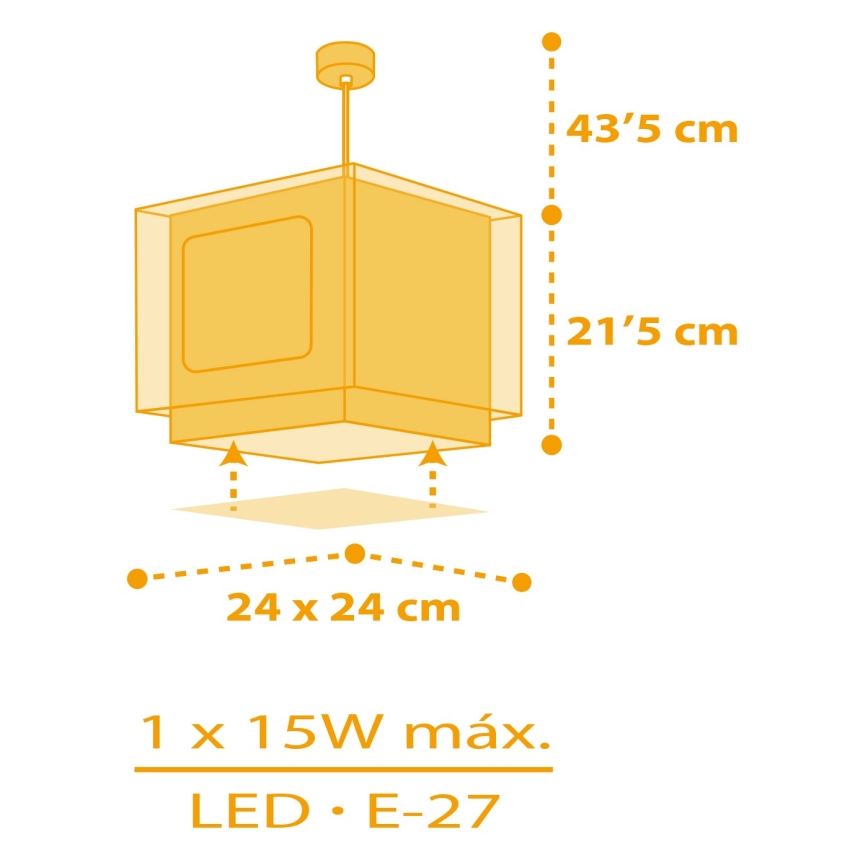 Dalber 63402 - Lámpara colgante infantil MY FARM 1xE27/15W/230V