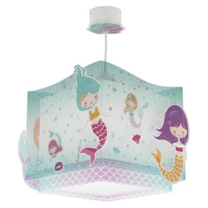 Dalber 63442 - Lámpara colgante infantil MERMAIDS 1xE27/60W/230V