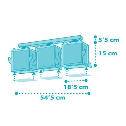 Dalber 64393 - Plafón infantil LITTLE OWL 3xE27/60W/230V