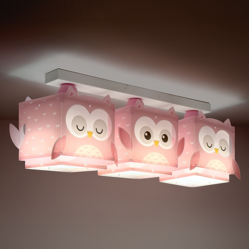 Dalber 64483 - Plafón infantil LITTLE FRIENDS 3xE27/15W/230V