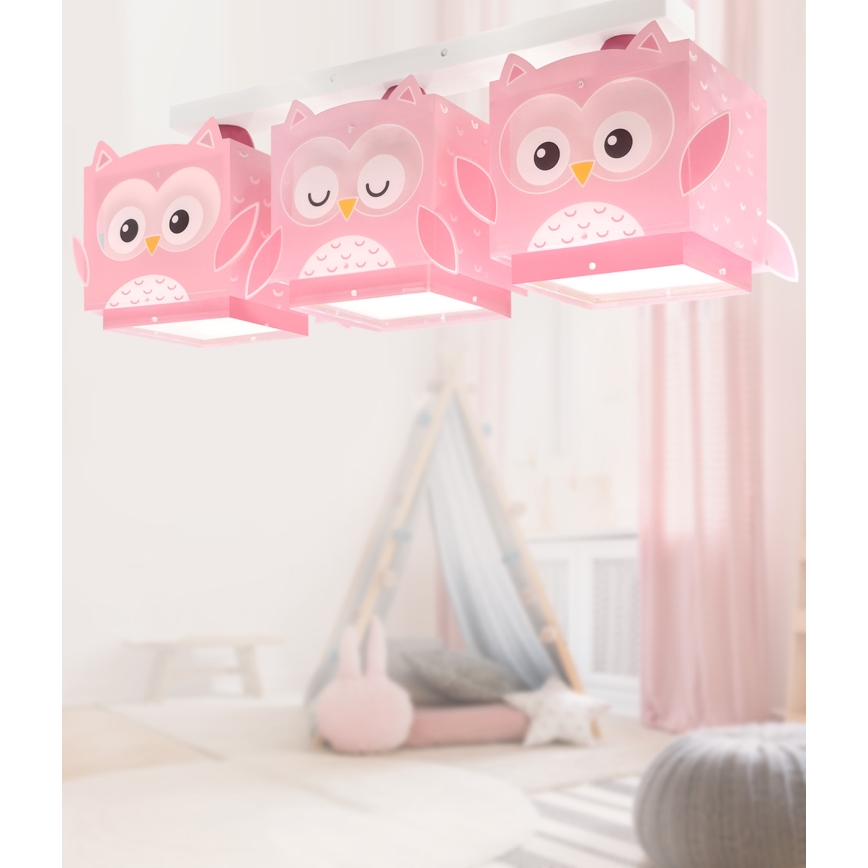Dalber 64483 - Plafón infantil LITTLE FRIENDS 3xE27/15W/230V