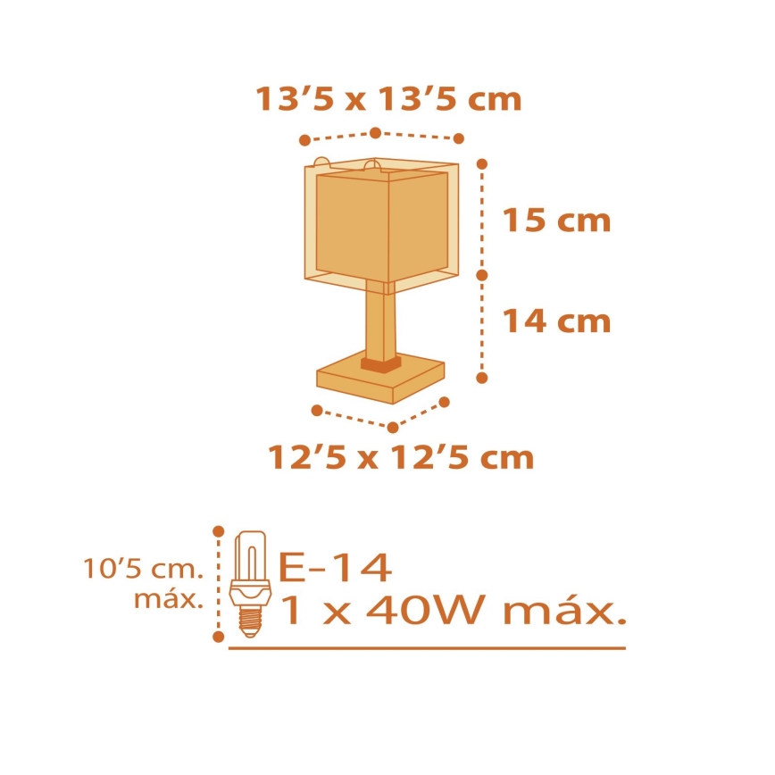 Dalber 64561 - Lámpara infantil LITTLE TIGER 1xE14/40W/230V
