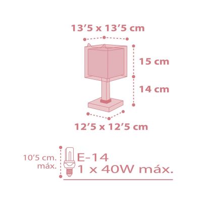 Dalber 64581 - Lámpara infantil LITTLE FOX 1xE14/40W/230V