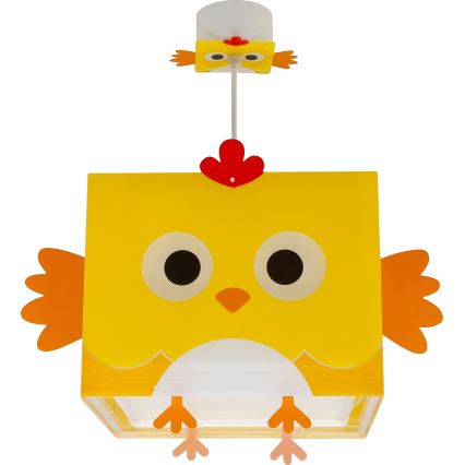 Dalber 64642 - Lámpara colgante infantil LITTLE CHICKEN 1xE27/15W/230V