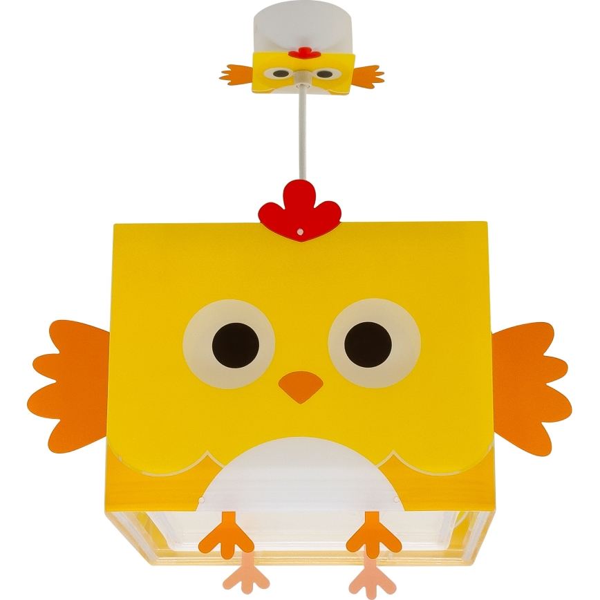 Dalber 64642 - Lámpara colgante infantil LITTLE CHICKEN 1xE27/15W/230V