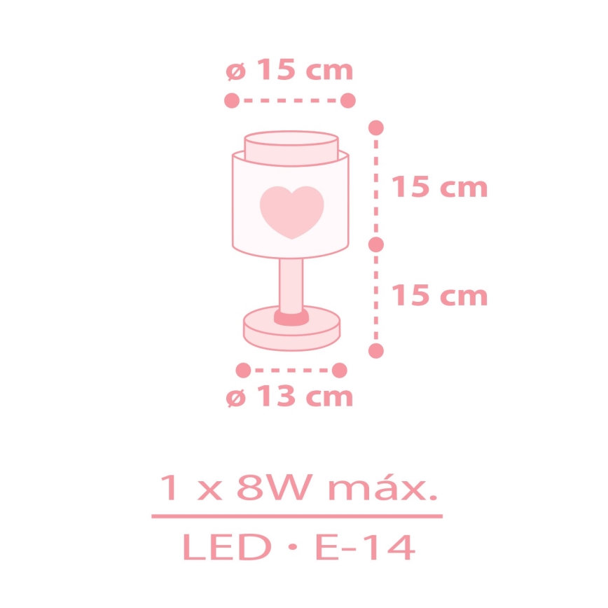 Dalber 76011S - Lámpara infantil BABY DREAMS 1xE14/8W/230V rosa