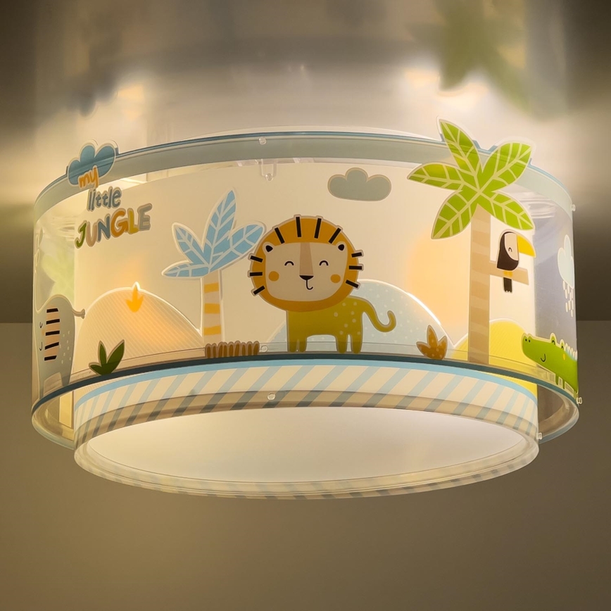 Dalber 76116 - Plafón infantil JUNGLE 2xE27/15W/230V