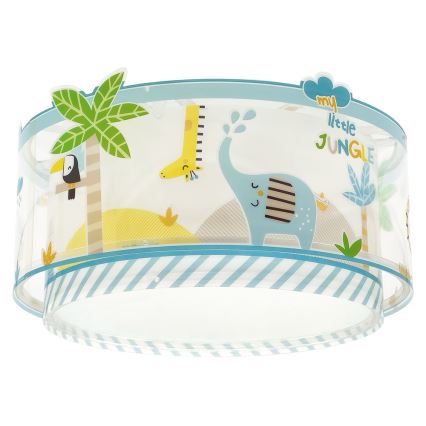 Dalber 76116 - Plafón infantil JUNGLE 2xE27/15W/230V