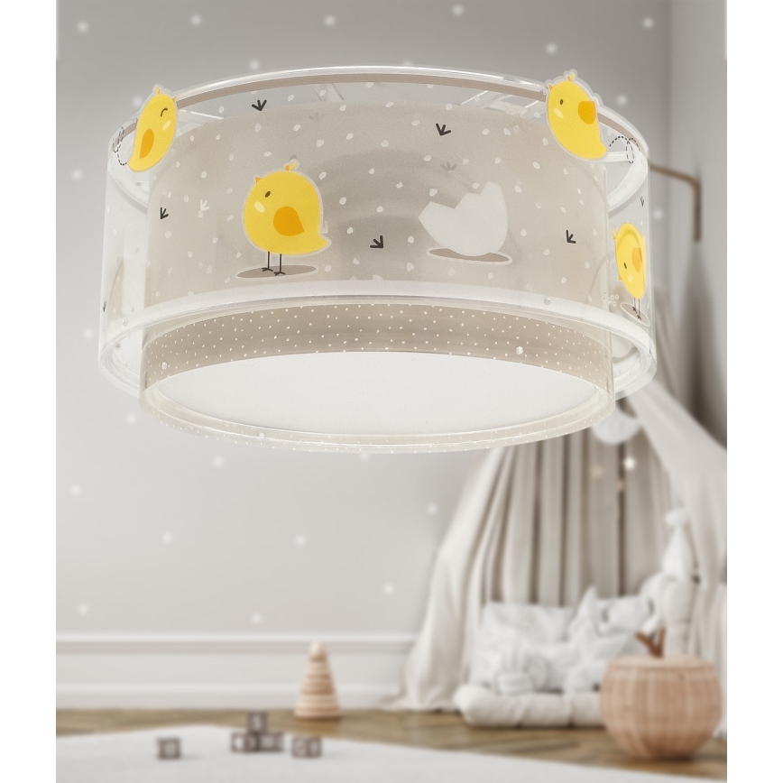 Dalber 76876 - Plafón infantil BABY CHICK 2xE27/15W/230V