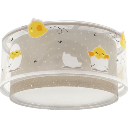 Dalber 76876 - Plafón infantil BABY CHICK 2xE27/15W/230V